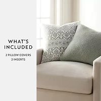 Casual Comfort Seed Stitch Knit Pttrn 2pk 2-pc. Square Throw Pillow