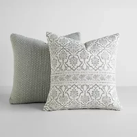 Casual Comfort Seed Stitch Knit Pttrn 2pk 2-pc. Square Throw Pillow