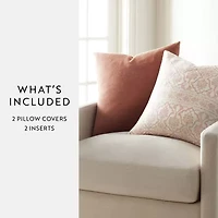 Casual Comfort Antique Floral 2pk 2-pc. Square Throw Pillow