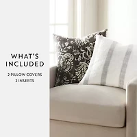 Casual Comfort Awning Stripe Yarn Dyed 2-pc. Square Throw Pillow