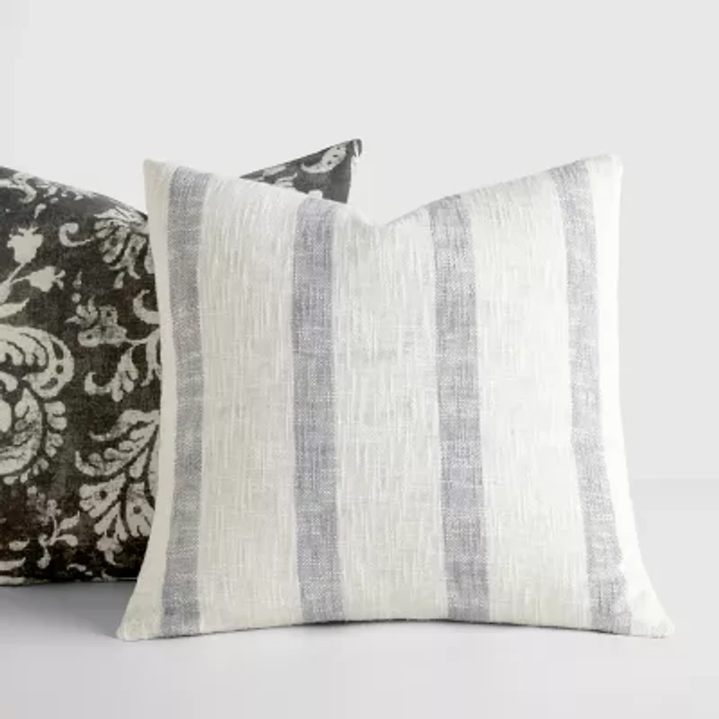 Casual Comfort Awning Stripe Yarn Dyed 2-pc. Square Throw Pillow