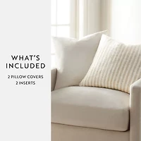 Casual Comfort Bengal Stripe Yarn Dyed 2pk 2-pc. Square Throw Pillow