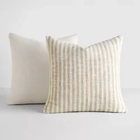 Casual Comfort Bengal Stripe Yarn Dyed 2pk 2-pc. Square Throw Pillow