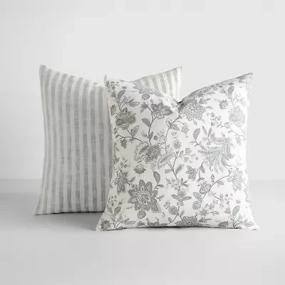 Casual Comfort Bengal Stripe Jacobean 2-pc. Square Throw Pillow