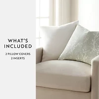 Casual Comfort Willow Cotton 2pk Square Throw Pillow