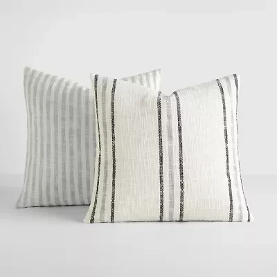 Casual Comfort Bengal Framed Stripe 2pk 2-pc. Square Throw Pillow
