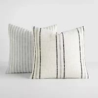 Casual Comfort Bengal Framed Stripe 2pk 2-pc. Square Throw Pillow