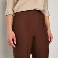 Worthington Womens Slim Mid Rise Pant