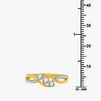 Love Lives Forever 1/3 CT.T.W. Natural Diamond 10K Gold 3-Stone Promise Ring