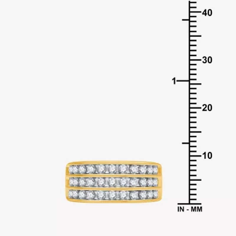 Womens 1 CT. T.W. Natural White Diamond 10K Gold Anniversary Band