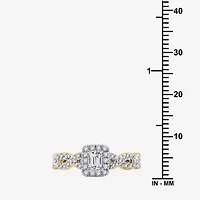 I Said Yes (H-I / I1) Womens 1 CT. T.W. Lab Grown White Diamond Sterling Silver or 14K Gold Over Side Stone Halo Bridal Set