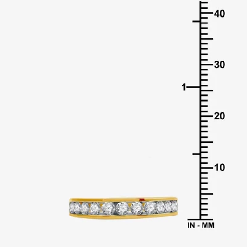 (H-I / I1) Round 1 1/2 CT. T.W. Lab Grown Diamond Bridal Set 10K or 14K Gold