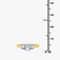 Love Lives Forever (H-I / Si1-Si2) Womens 1 1/2 CT. T.W. Lab Grown White Diamond 10K Gold Round 3-Stone Engagement Ring