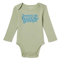 Okie Dokie Baby Unisex Crew Neck Long Sleeve Rib Bodysuit