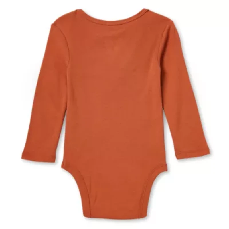 Okie Dokie Baby Unisex Round Neck Long Sleeve Rib Bodysuit