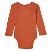 Okie Dokie Baby Unisex Round Neck Long Sleeve Rib Bodysuit