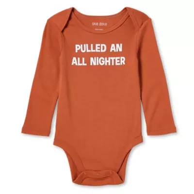 Okie Dokie Baby Unisex Round Neck Long Sleeve Rib Bodysuit