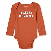 Okie Dokie Baby Unisex Round Neck Long Sleeve Rib Bodysuit