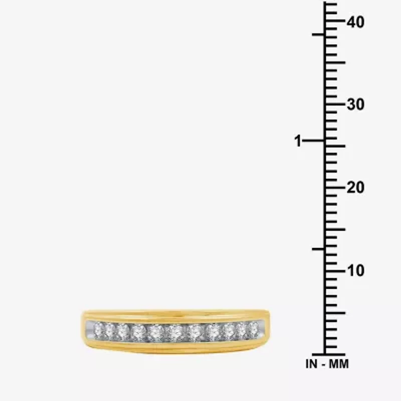 I Said Yes (H-I / I1) 1/3 CT. T.W. Lab Grown White Diamond Sterling Silver or 14K Gold Over Wedding Band