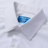 Haggar Smart Wash Mens Slim Fit Easy Care Long Sleeve Dress Shirt