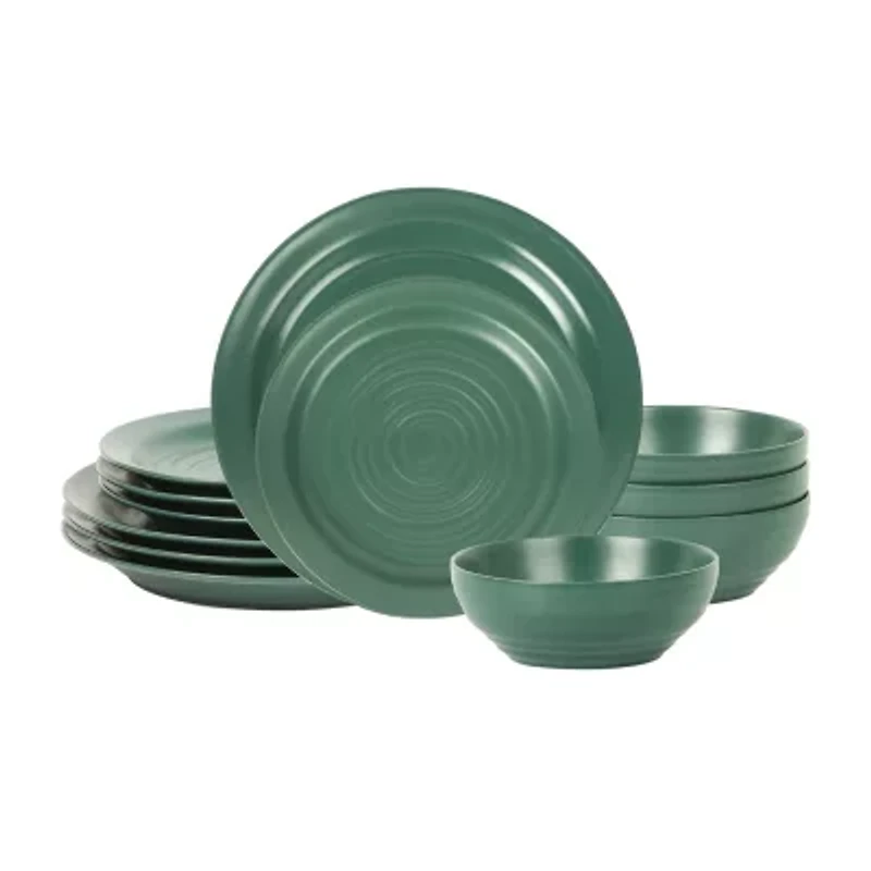 Stone + Lain Orbit 12-pc. Stoneware Dinnerware Set