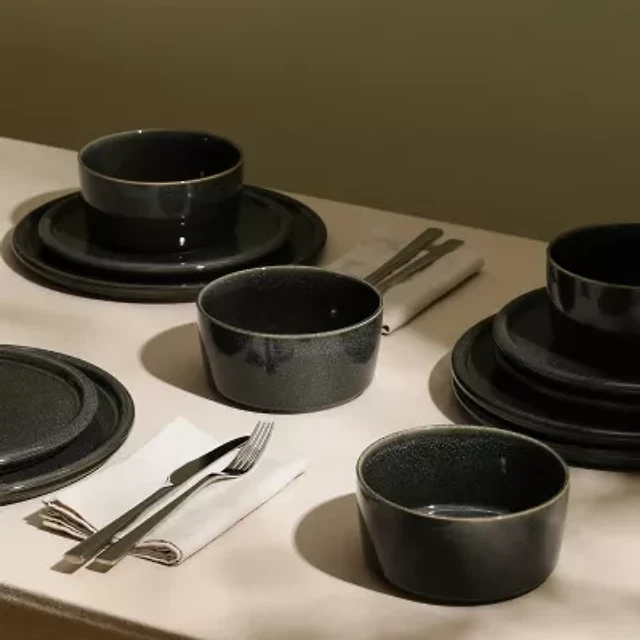 Stone Lain Quadro 4-Piece Square Pasta Bowl Set – White Porcelain, Modern Design, Microwave & Dishwasher Safe - View #12