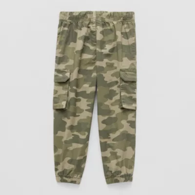Okie Dokie Toddler & Little Boys Adjustable Waist Cinched Cargo Pant