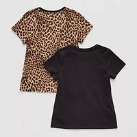 Xersion Little & Big Kid Girls Crew Neck Short Sleeve Regular Fit 2-pc. Graphic T-Shirt