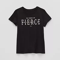 Xersion Little & Big Kid Girls Crew Neck Short Sleeve Regular Fit Graphic T-Shirt