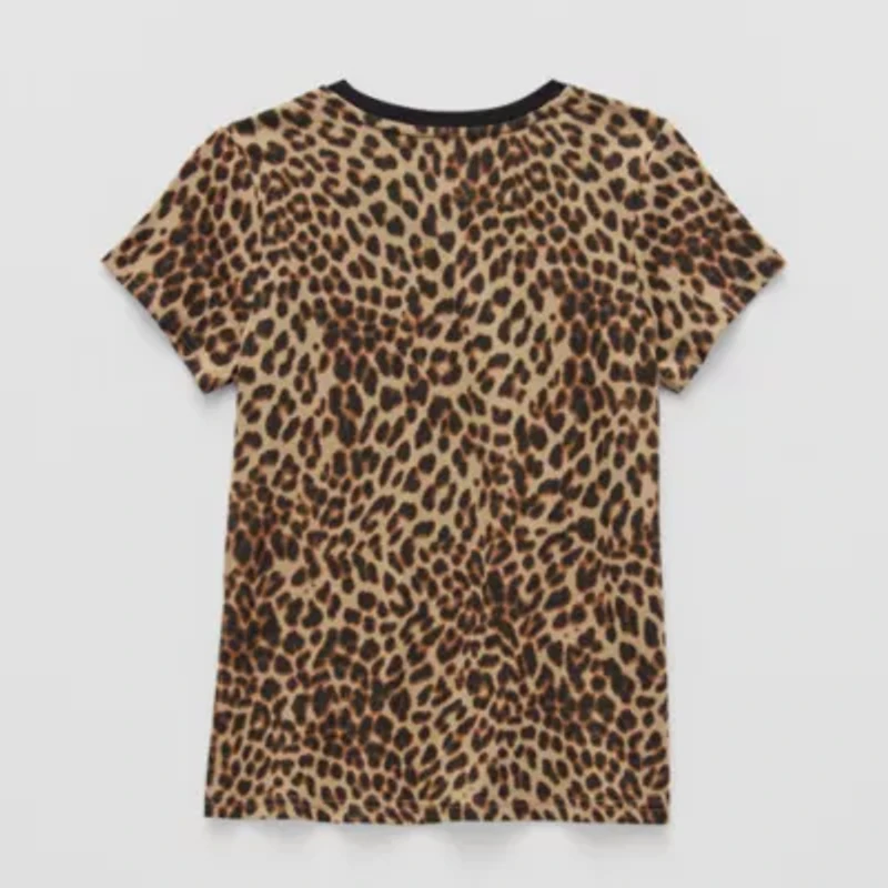 Xersion Little & Big Kid Girls Crew Neck Short Sleeve Regular Fit Graphic T-Shirt