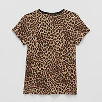 Xersion Little & Big Kid Girls Crew Neck Short Sleeve Regular Fit Graphic T-Shirt