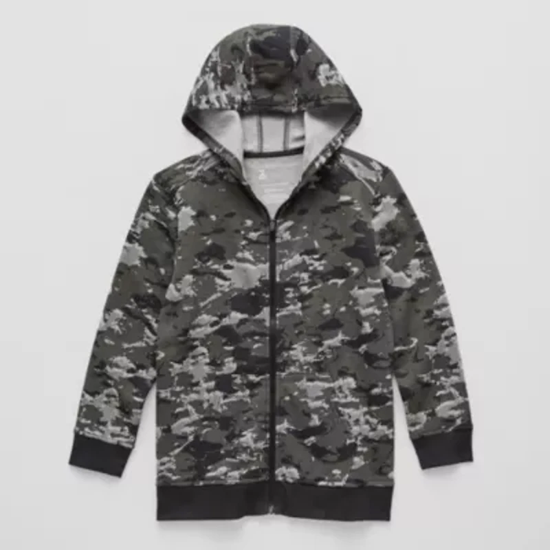 Xersion Little & Big Kid Boys Long Sleeve Fleece Zipper Active Hoodie