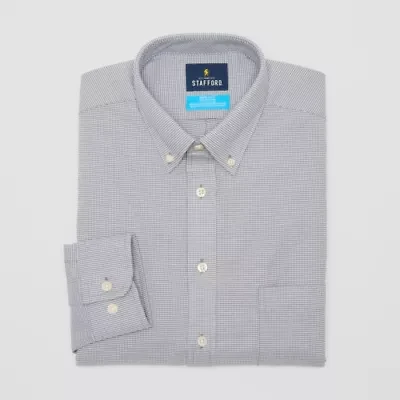Stafford Coolmax All Season Ecomade Oxford Mens Regular Fit Long Sleeve Dress Shirt