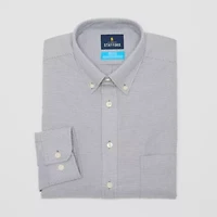 Stafford Coolmax All Season Ecomade Oxford Mens Regular Fit Long Sleeve Dress Shirt
