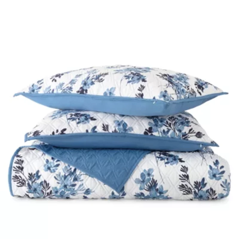 Home Expressions Madeline Floral Quilt Set