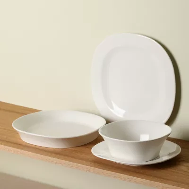 Stone + Lain Quadro 4-pc. Porcelain Dinner Plate