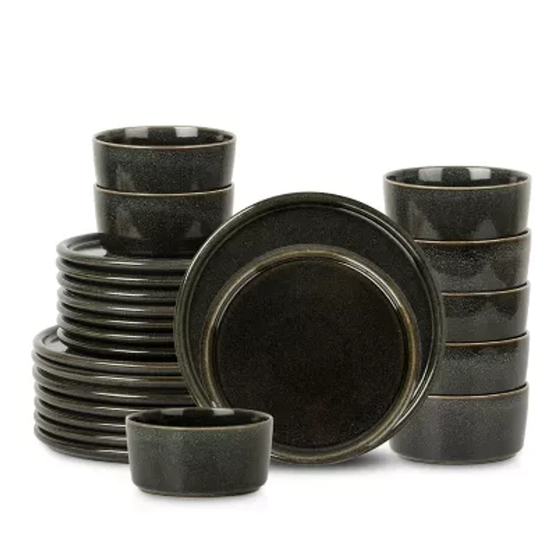 Stone + Lain Eden Stoneware 24-pc. Dinnerware Set