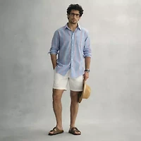 St. John's Bay Linen Blend Mens Long Sleeve Classic Fit Button-Down Shirt