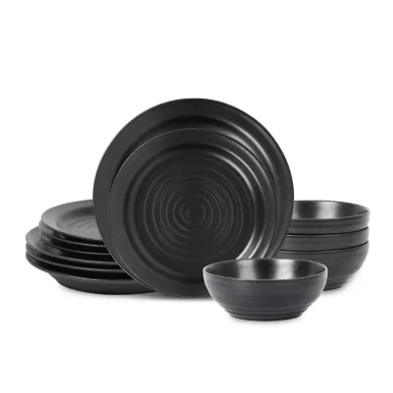 Stone + Lain Orbit 12-pc. Stoneware Dinnerware Set