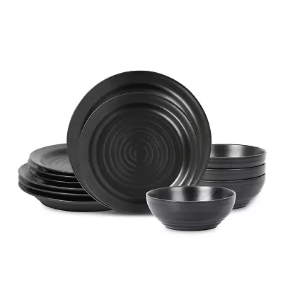 Stone + Lain Orbit 12-pc. Stoneware Dinnerware Set