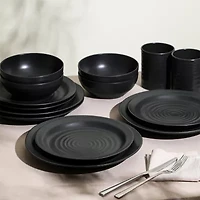 Stone + Lain Orbit 12-pc. Stoneware Dinnerware Set