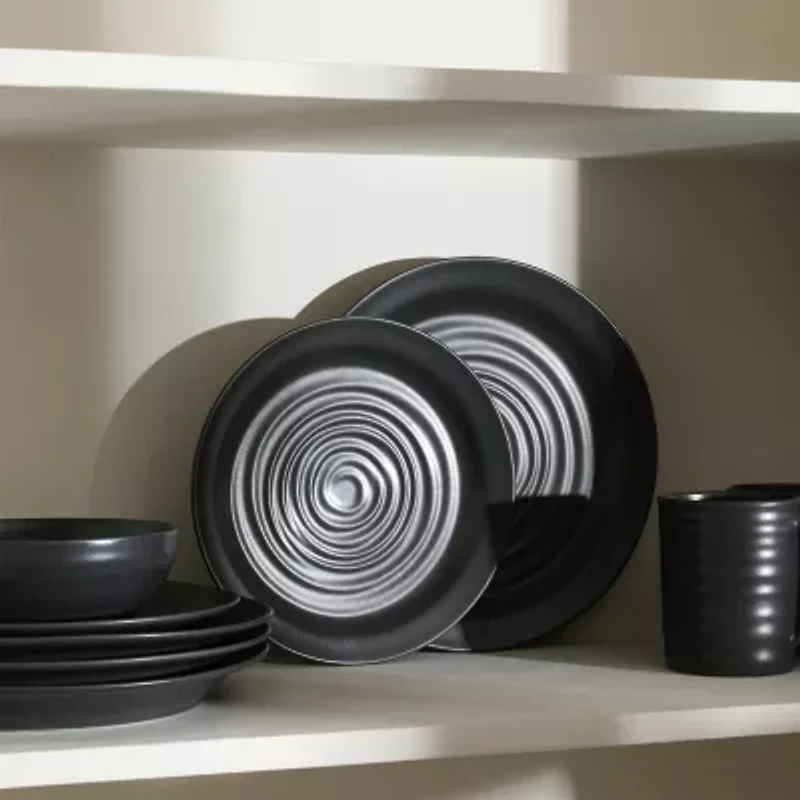 Stone + Lain Orbit 12-pc. Stoneware Dinnerware Set