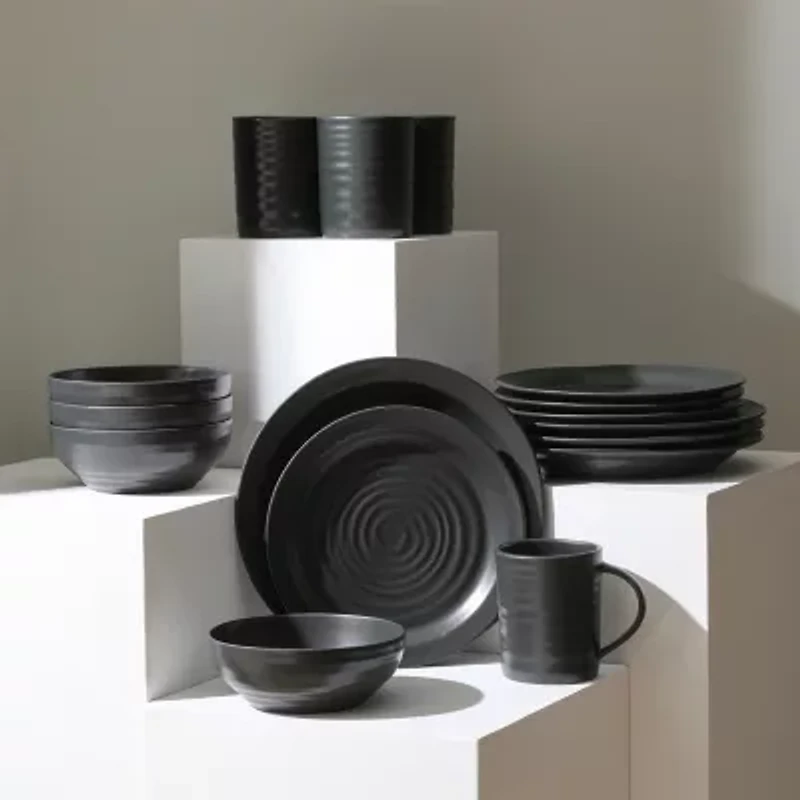Stone + Lain Orbit 16-pc. Stoneware Dinnerware Set