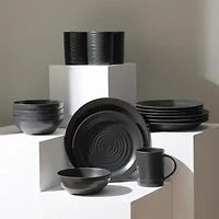 Stone + Lain Orbit 16-pc. Stoneware Dinnerware Set