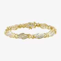 2 CT. T.W. Genuine White Diamond 10K Gold Tennis Bracelet