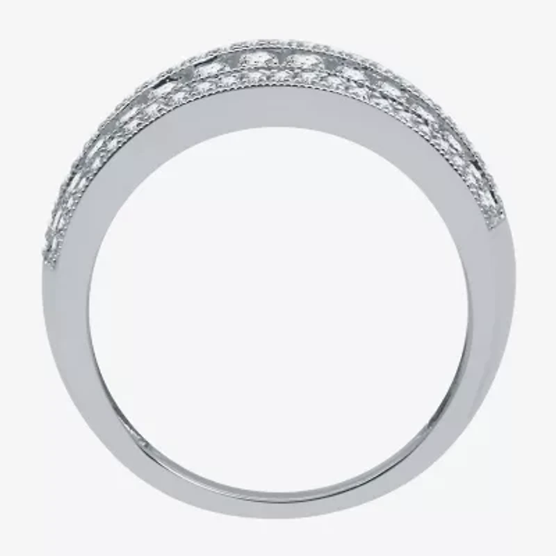 1 CT.T.W. Natural Diamond 10K White Gold Anniversary Ring