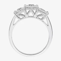 (H-I / Si2-I1) Womens 1 CT. T.W. Lab Grown White Diamond 10K Gold 3-Stone Engagement Ring