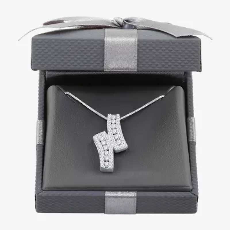 (G-H / I2-I3) Womens 1 CT. T.W. Lab Grown White Diamond Sterling Silver 18 Inch Pendant Necklace