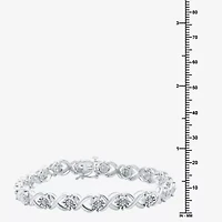 Womens 1/8 CT. T.W. Natural White Diamond Sterling Silver 8 1/4 Inch Tennis Bracelet