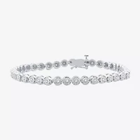 1/2 CT.T.W. Natural Diamond Sterling SIlver Bracelet